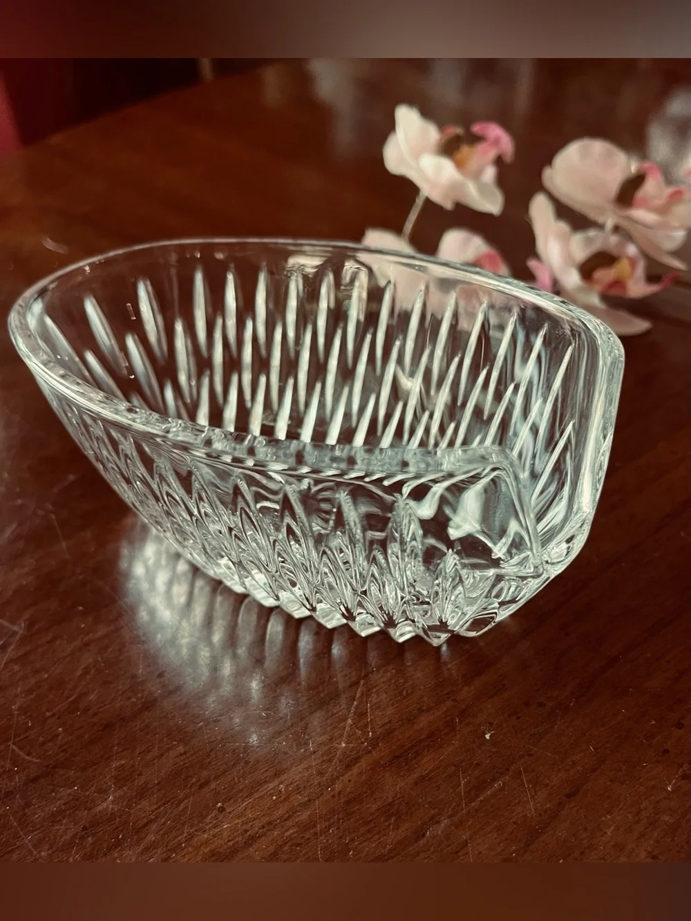 VTG Princess House Highlights Lead Crystal Flatware Holders Set of 4